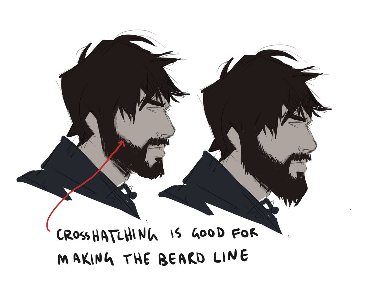i give my friend tips on how i draw facial hair, you can have it too 