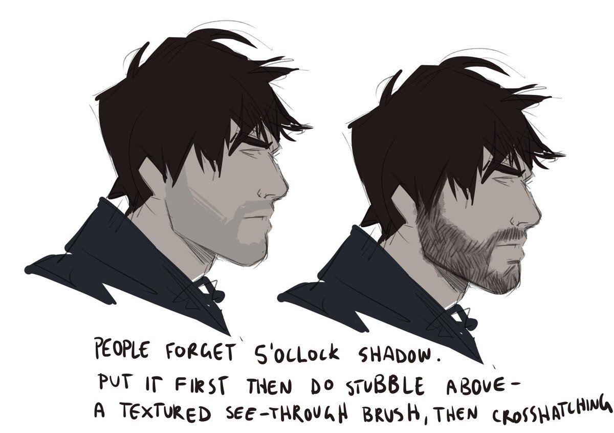 i give my friend tips on how i draw facial hair, you can have it too 