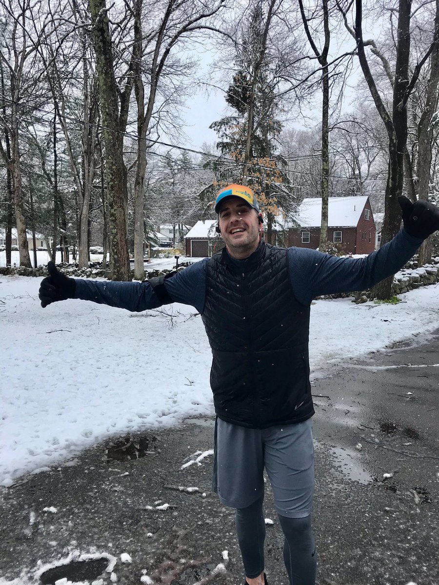 TMull70's tweet photo. Not exactly as @RaceTheRhode or I planned today, but a “race” I won’t forgot. #2020NPTRRE #Rhoderaces #snowinapril https://t.co/Fr6Azfkd2n