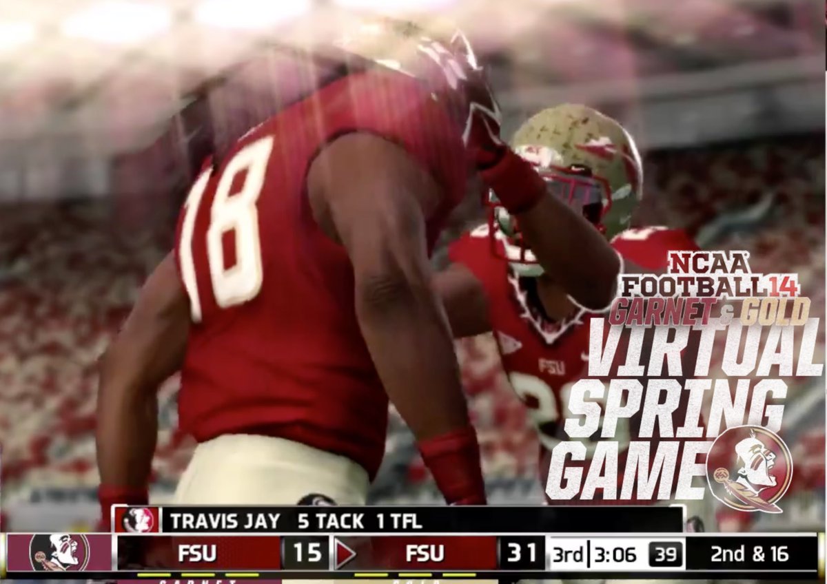 MadCoFball's tweet photo. We see you @TravisJay18!!! 👀👀👀Making plays in @FSUFootball #VirtualSpringGame today!!!
#CurDog
#MadCoMade
#BootHillBaller https://t.co/nrp7LbeRx3