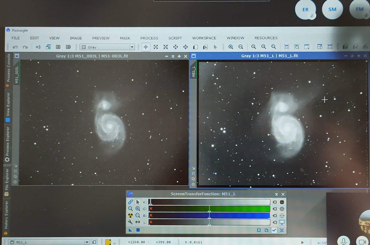 agathapj's tweet image. Yo no sé vosotros, pero a mí la cuarentena me está cundiendo. Me estoy hinchando a cursos. Hoy, tercera clase de #astrofotografía:  Preprocesado con #DeepSkyStacker y rápida introducción para la siguiente de procesado con #PixInsight. Y oye, ni tan mal desde casa!