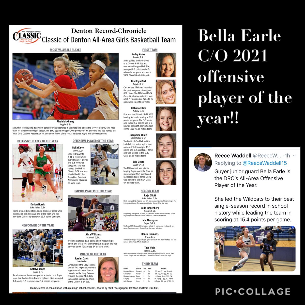 Your grind/work continues to pay you back, congrats Bella! <a href="/earle_isabella/">isabella.earle</a> <a href="/ntxfinest/">Cary Noble</a> <a href="/DentonGuyerGBB/">Guyer Lady Wildcat Basketball</a>