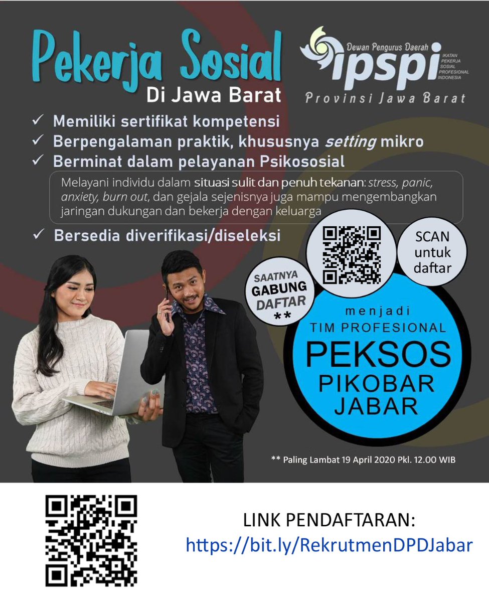 IPSPI DPD Jabar bekerjasama dengan Pusat Informasi &amp; Koordinasi COVID-19 Jawa Barat (Pikobar) akan sediakan pelayanan dan pendampingan Psikososial secara daring bagi Tenaga dan Relawan dari Pikobar.