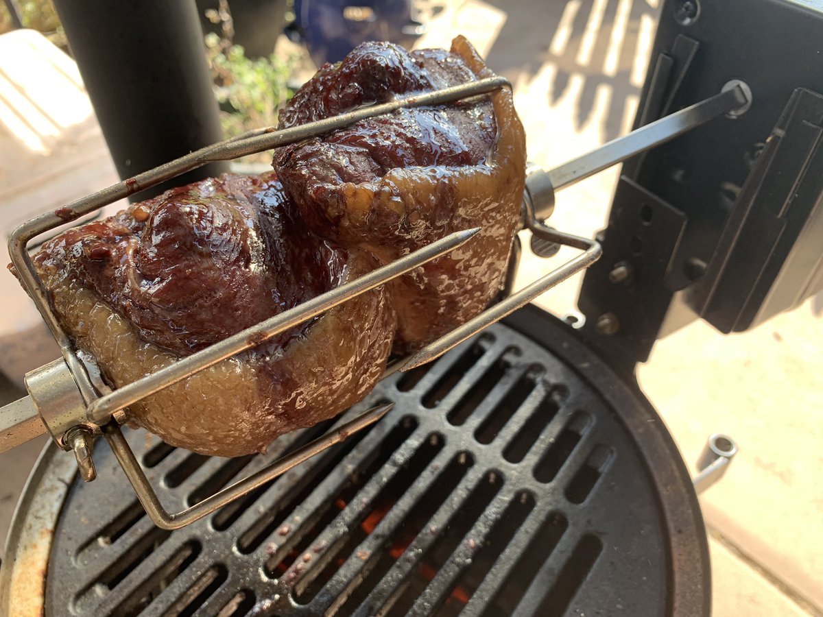 LisasDays's tweet image. Lunch. Picanha over a wood fire on the spit rotisserie on my @ozpig_au #picanha #cookoutside  #carnivore #carnivorediet