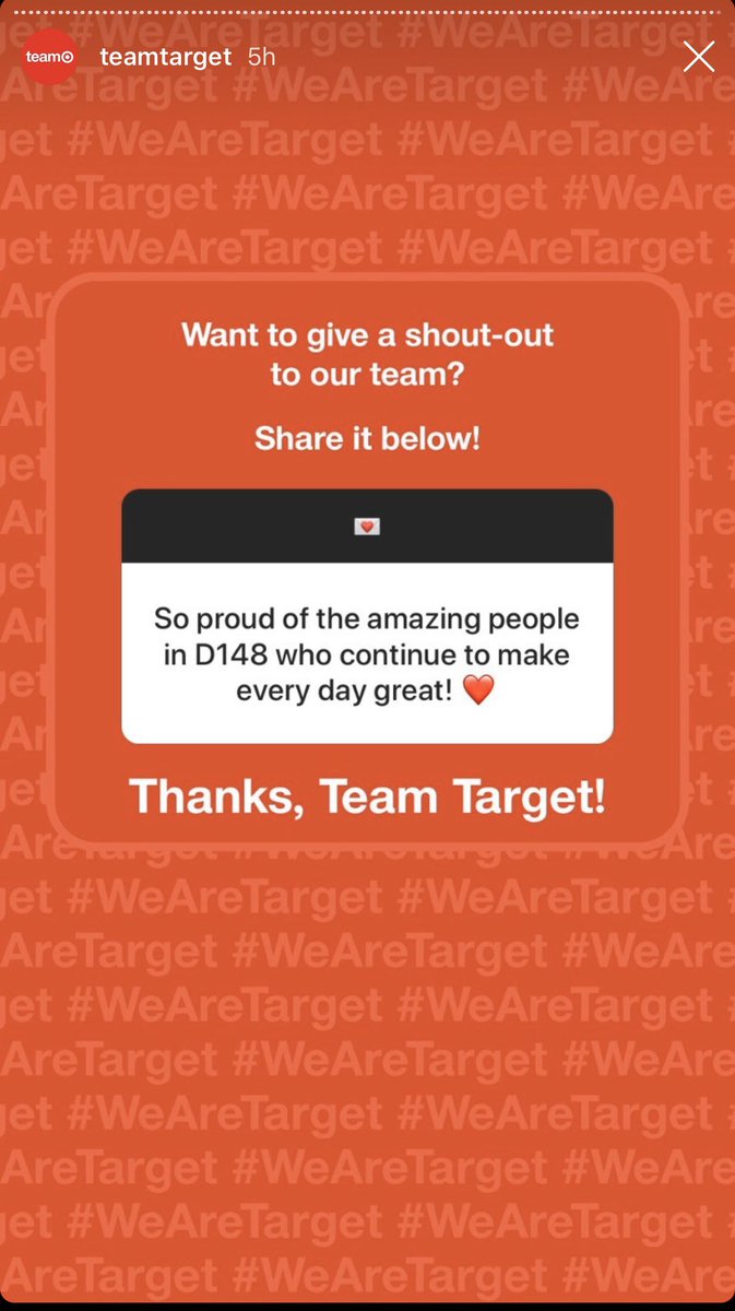 D148 was shouted out on Target Insta! #WeAreTarget #WorkSomewhereYou❤️  I agree with the comment..WE ARE AMAZING!!!! 🎯