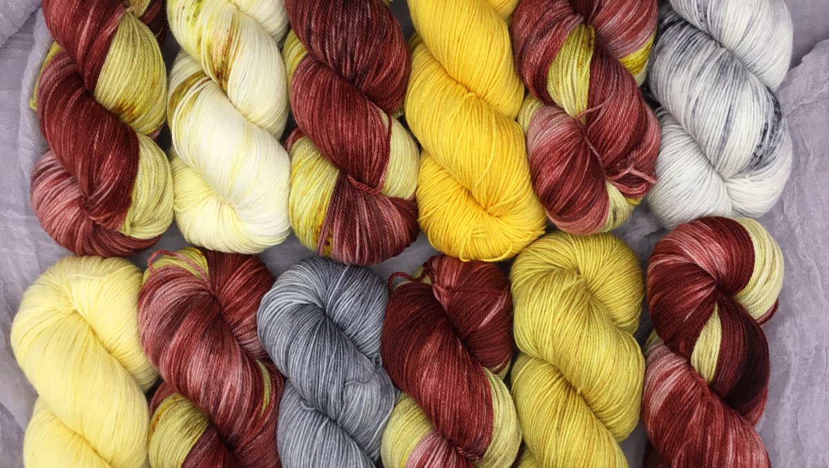 _lolodidit's tweet photo. GRYFFINDOR! Hogwarts Houses & Quidditch Teams are here! #lolodidit #harrypotteryarn #harrypotter #hogwarts #yarnlife #knitting #handdyedyarn #gryffindor #hufflepuff #ravenclaw #slytherin #hogwartshouses #standwithsmall #yarn #indiedyed #knit #mugglemaker #shopsmall #quidditch https://t.co/in3izbQ1Qz