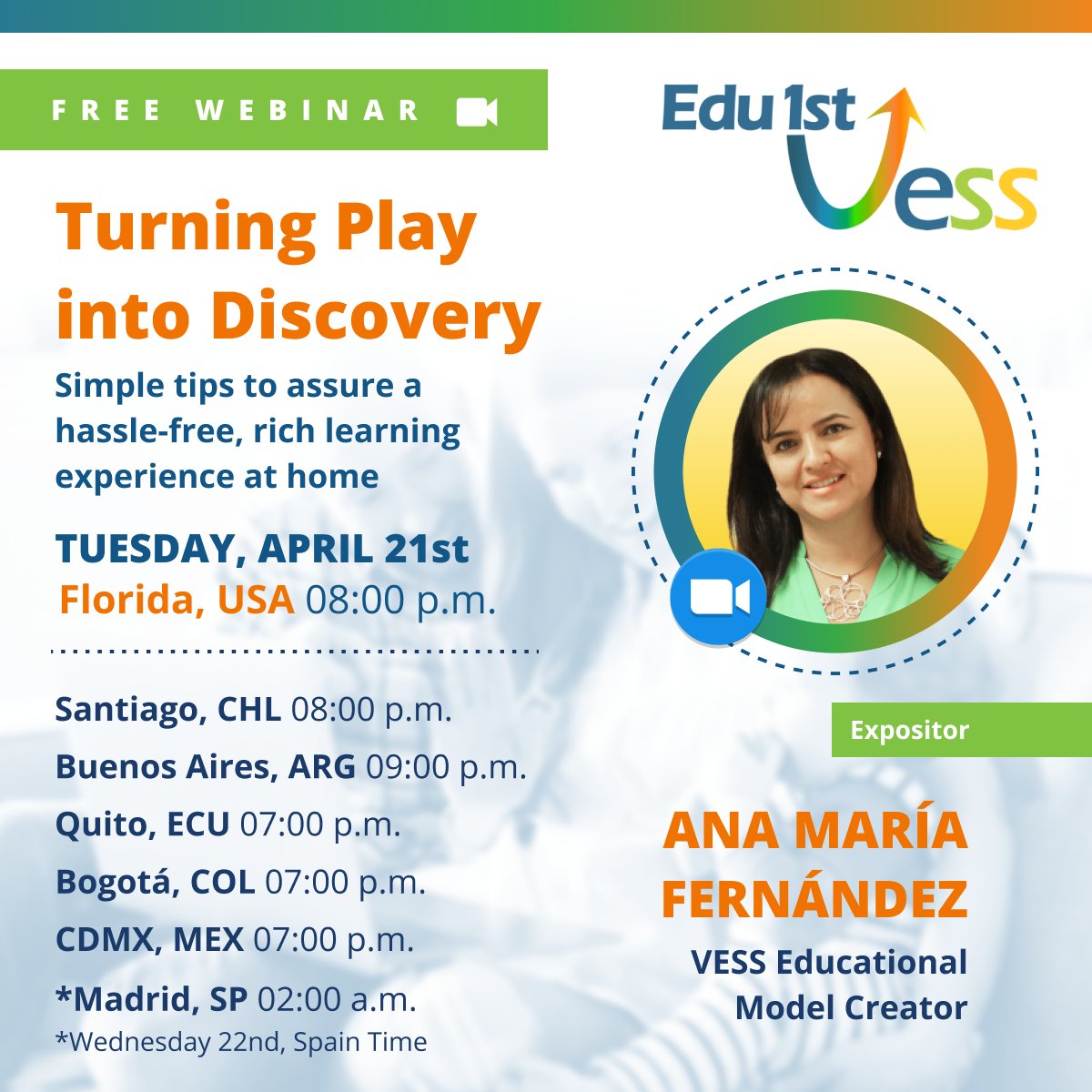 Edu1stVESS's tweet image. We'll explore easy-to-use but powerful educational tools that you can apply at home today to assure that your child continues to be stimulated to think deeply, explore and discover the world. 

Register here: bit.ly/twitter-freewe…

#VESSModel #FreeWebinars #LearningForKids