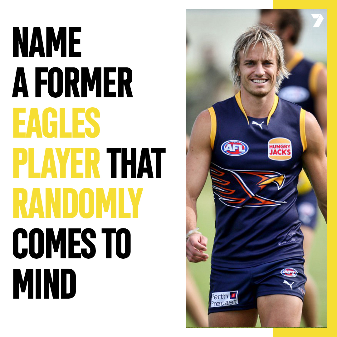 7AFL's tweet image. Reply with the first random Eagles player you can think of 🦅

We'll go first... Mark Nicoski!