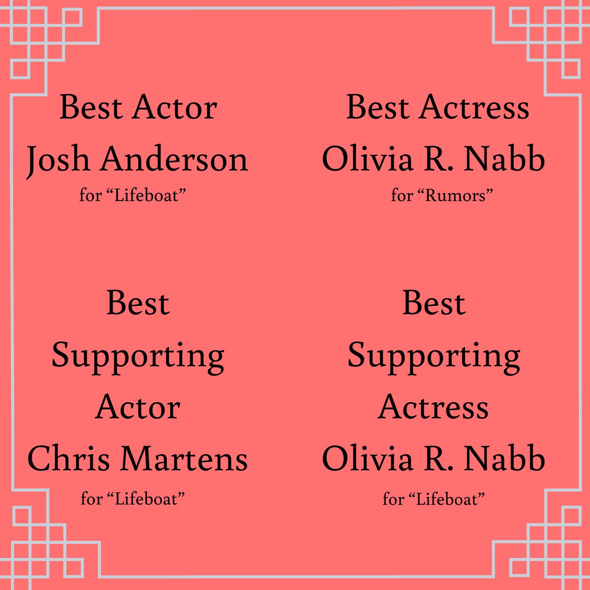 YCTheatre's tweet photo. Congratulations to the recipients of the 2019-2020 York College Drama department awards. 🎭
We have had an incredible year in our department. We can not wait to see you all in August! https://t.co/yot80cxv5m