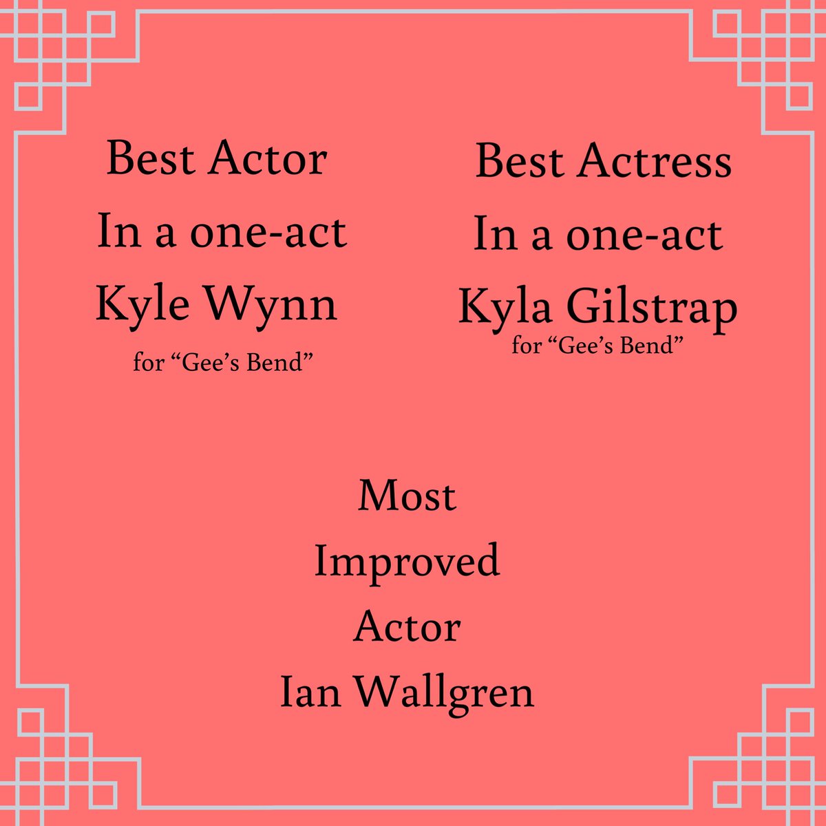 YCTheatre's tweet photo. Congratulations to the recipients of the 2019-2020 York College Drama department awards. 🎭
We have had an incredible year in our department. We can not wait to see you all in August! https://t.co/yot80cxv5m