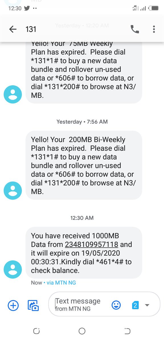 @SK_ENTERPRISE1 @official_gbeng @Hotsturvs @Durotimimaurice @PopoolaJoke4 @Purple_PlusLTD You have received 1000MB Data from 2348109957118 and it will expire on 19/05/2020 00:30:31.Kindly dial *461*4# to check balance. Am really grateful thank u so much