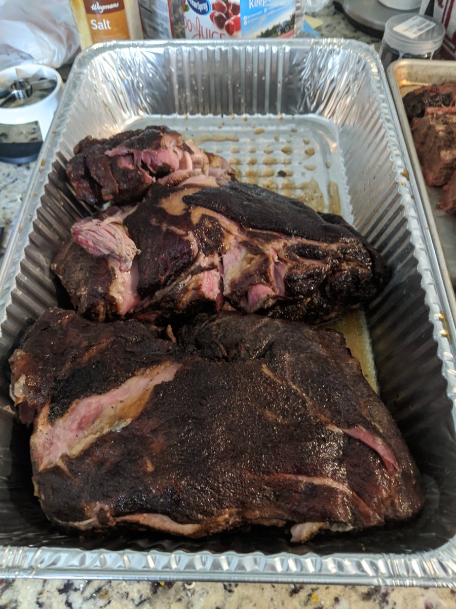 bmsbrunson's tweet photo. @Coach_TPrice This Aggie exiled in Maryland fired the grill up to show these Terps what real BBQ tastes like. 40 pounds of meat in total responsibly delivered to the neighbors. #CoachPriceCookingChallenge https://t.co/usHaazUMxV
