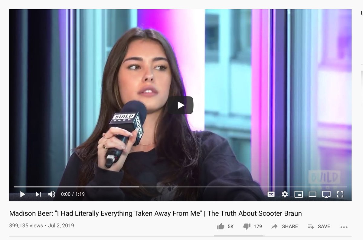 MADISON BEER: One of the first to speak out about Scooter Braun, Madison has explained how he almost destroyed her entire career when she dropped him. This is consistent with what some have suspected he threatened to Ariana had she not rehired him. MORE:  https://twitter.com/carlysfev...
