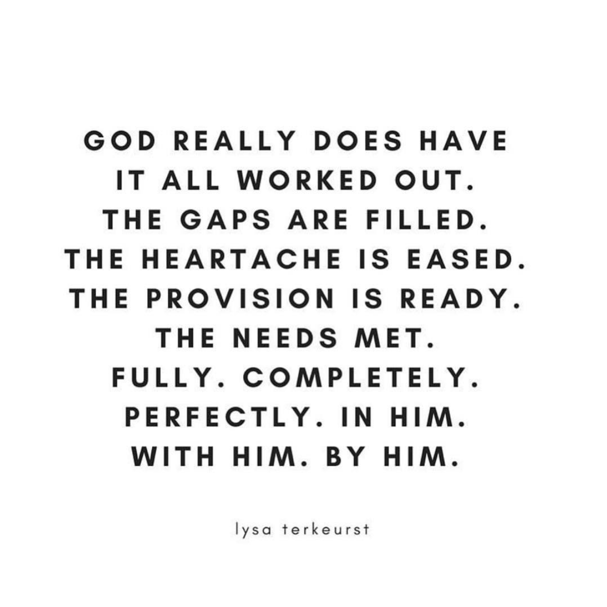 What powerful peace for our hearts tonight. 

Lord, we know this is true. Help us live each day as evidence that we believe this.