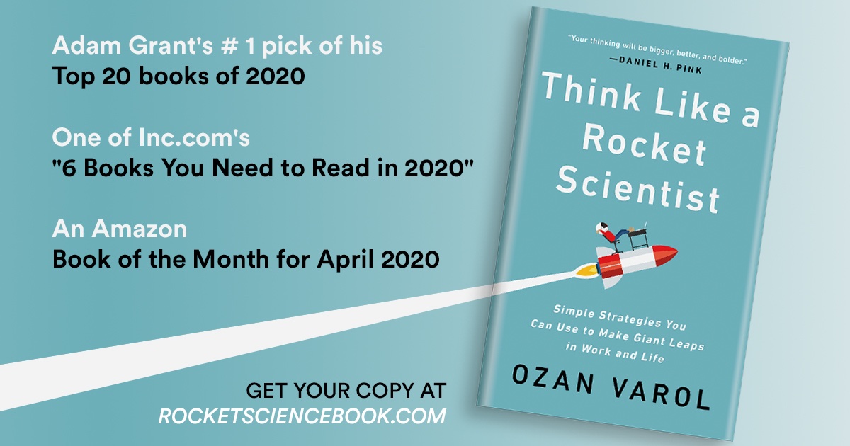 fekelsay's tweet photo. @tedwheeler @Powells I think you’d love this book:
‘Think Like a Rocket a Scientist’
by Rocket Scientist turned Law Professor Ozan Varol.
His Book Reading event at the @Powells was cancelled last week due to the crisis.
#OzanVarol
#rocketsciencebook https://t.co/aFAKVO1gqS