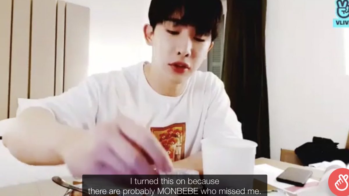 Everyday he write to monbebe like "do you eat?", "make sure to sleep well", "take care of yourself", etc. He used to make vlives that lasted even more than 3 hrs and used all this time to spend with mbb, sing to them, eat with them and more. He used to do everything with us.