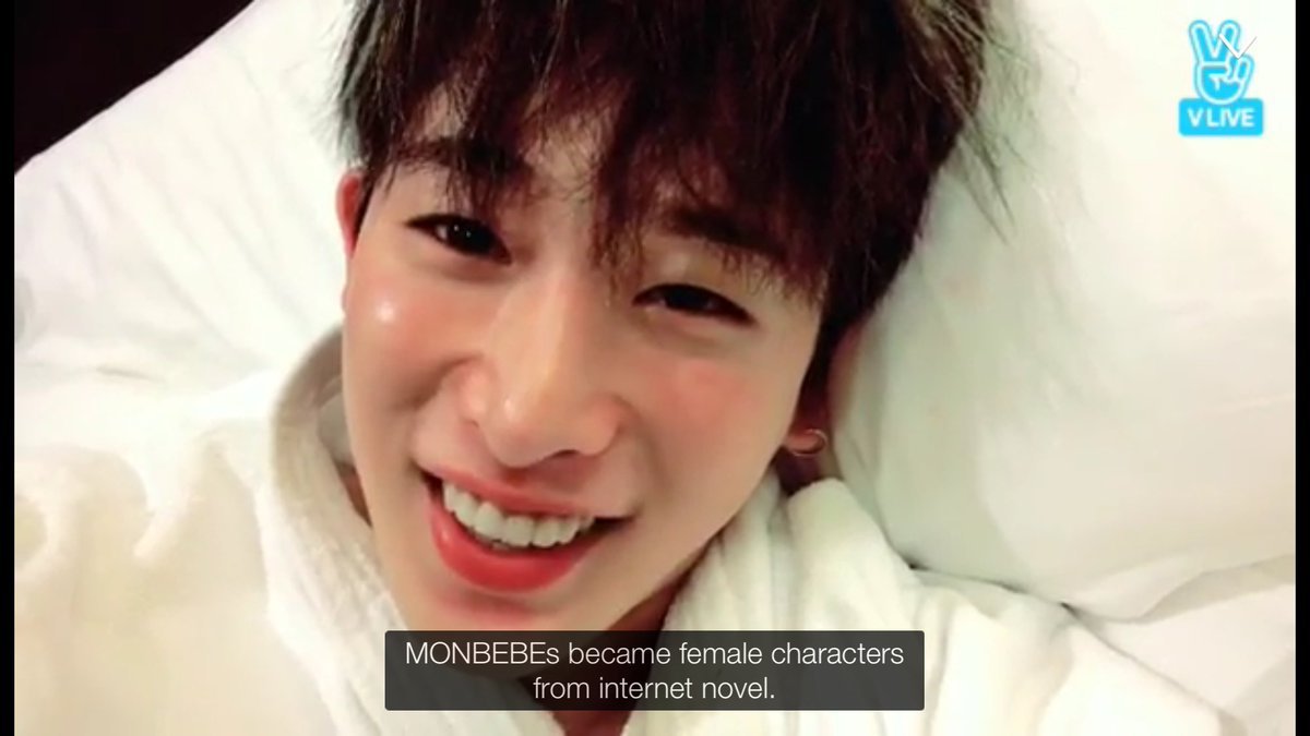 Another very IMPORTANT detail is that he doesn't use any pronouns with us and is always worried to not exclude male monbebes.