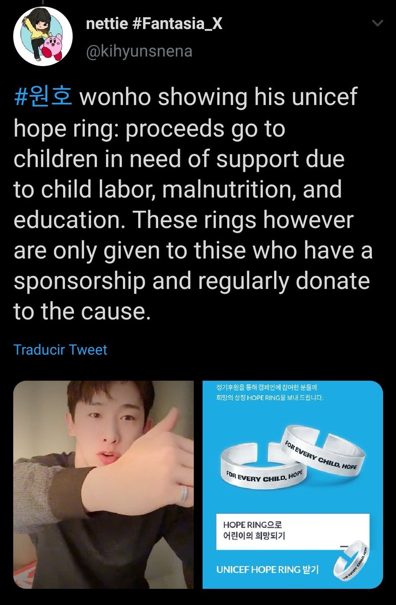 He's always active in making donations to UNICEF.