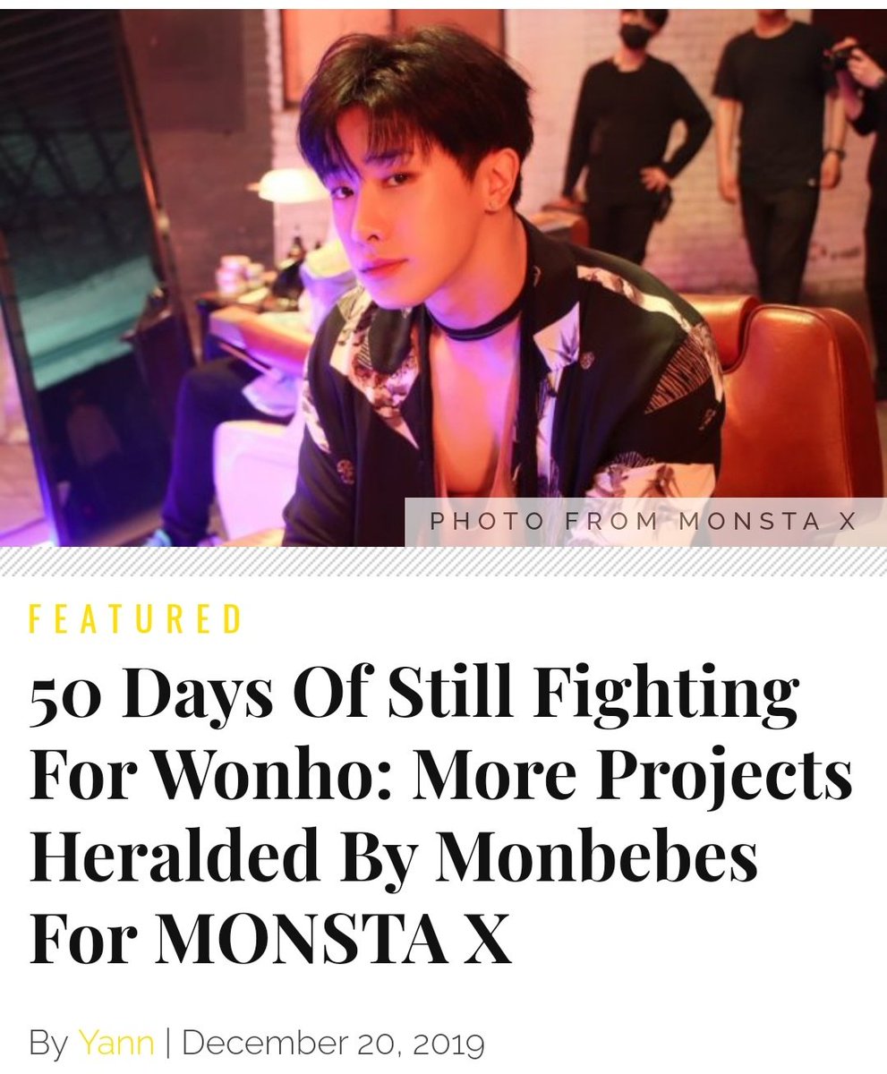 During all this monbebe never stop fighting for Wonho, not for a single day in those five months.