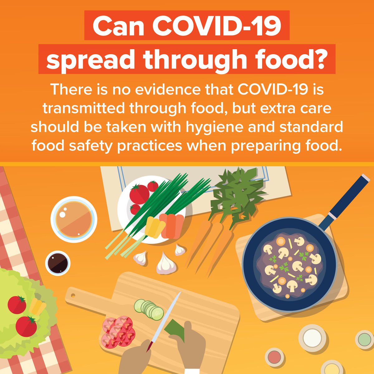 SA Health on Twitter: "COVID-19 is not a foodborne illness. It's safe for  you to continue to enjoy your favourite home cooked meals, including any  unpackaged fruit/veggies. Remember to maintain food safety