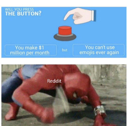 Meme Center on X: Would you press this button?  / X