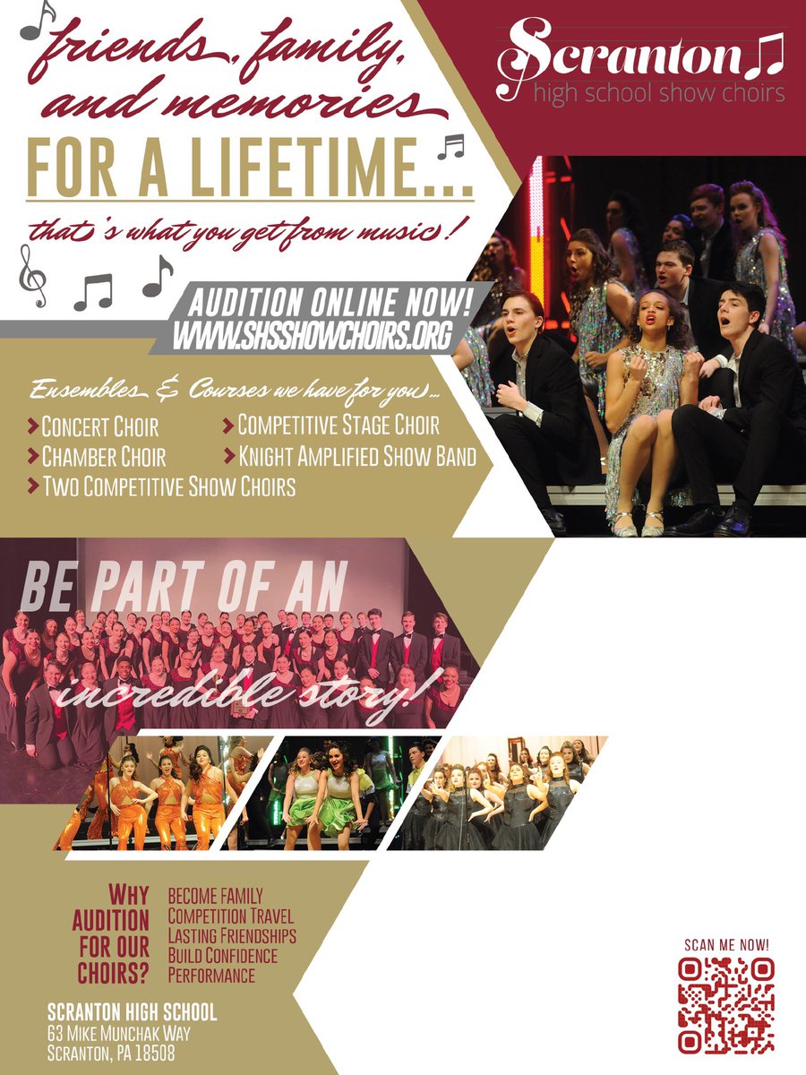 HI EVERYONE! It’s that time of the year againnn! It’s time for all of you to audition for next season, we can’t wait to welcome you into our big family! The informations regarding our audition is posted on our website ( shsshowchoirs.org ) Goodluck everyone❤️