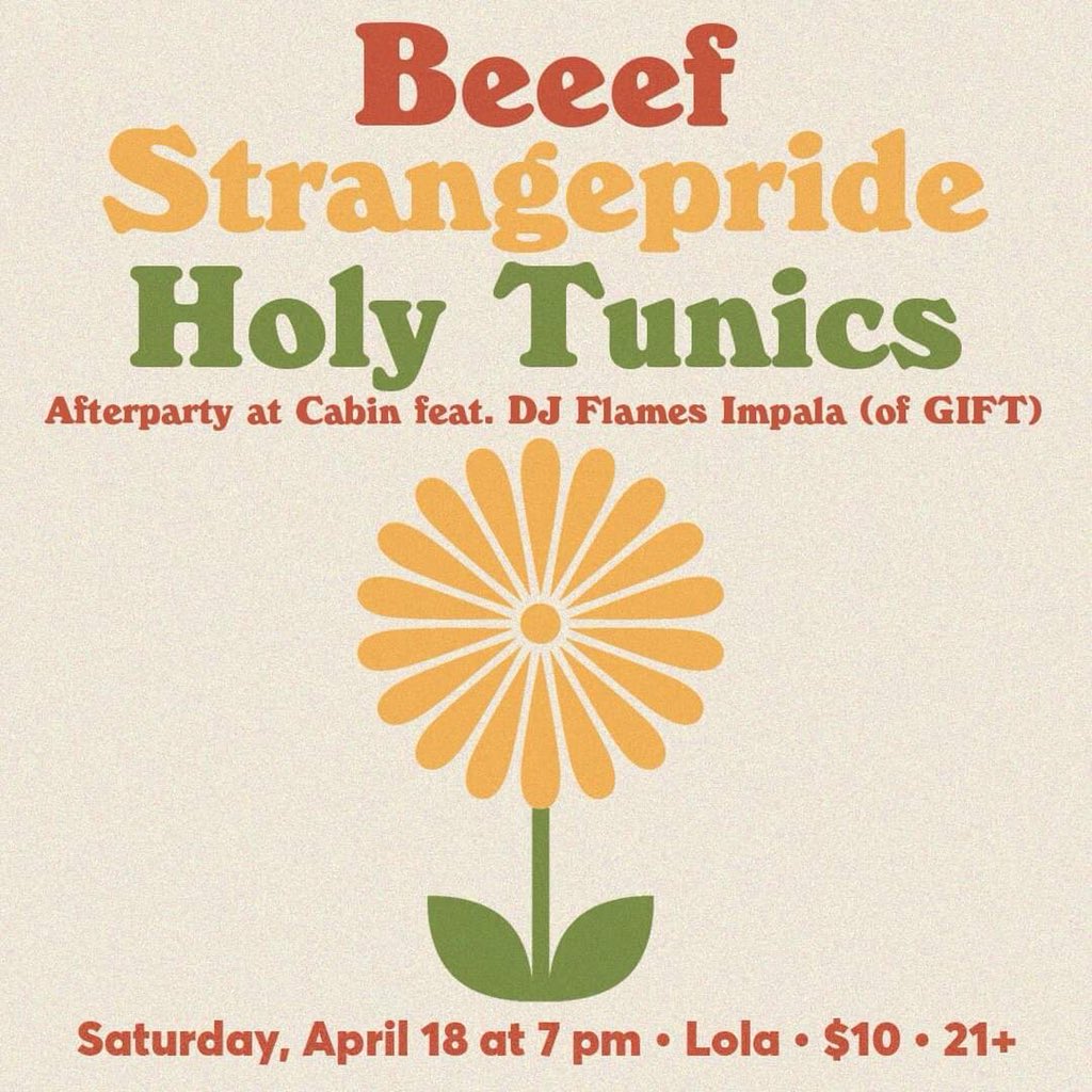 We were supposed to be playing this gig rn

So we’d like to thank <a href="/xSTRANGEPRIDEx/">STRANGEPRIDE</a> and <a href="/HolyTunics/">HOLY TUNICS</a> for playing with us tonight had it happened, <a href="/lolanyclive/">lolanyc.live</a> for hosting had it happened, and to all of you who would have come had it happened!