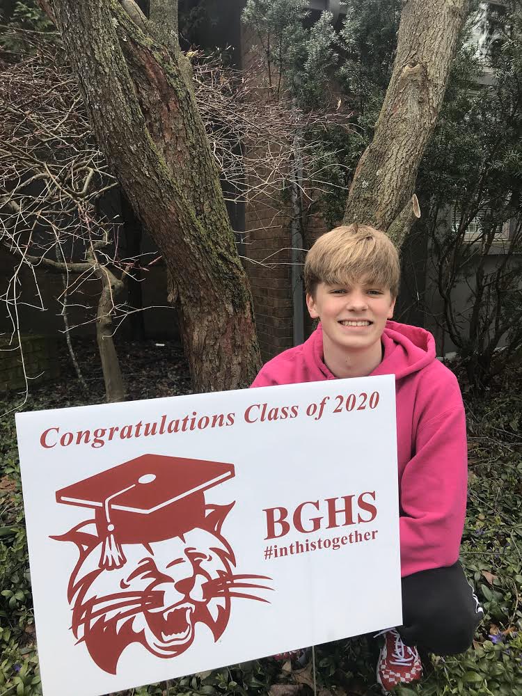 BGHSPTO1's tweet photo. Thank you Nile Peterson for your design for this years Senior sign!!  #bobcatproud  #inthistogether https://t.co/YcIch2BYWV