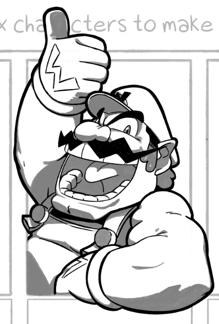 WAH! 1/6 #sixfanarts #sixfanartschallenge #sixcharacters #Wario 