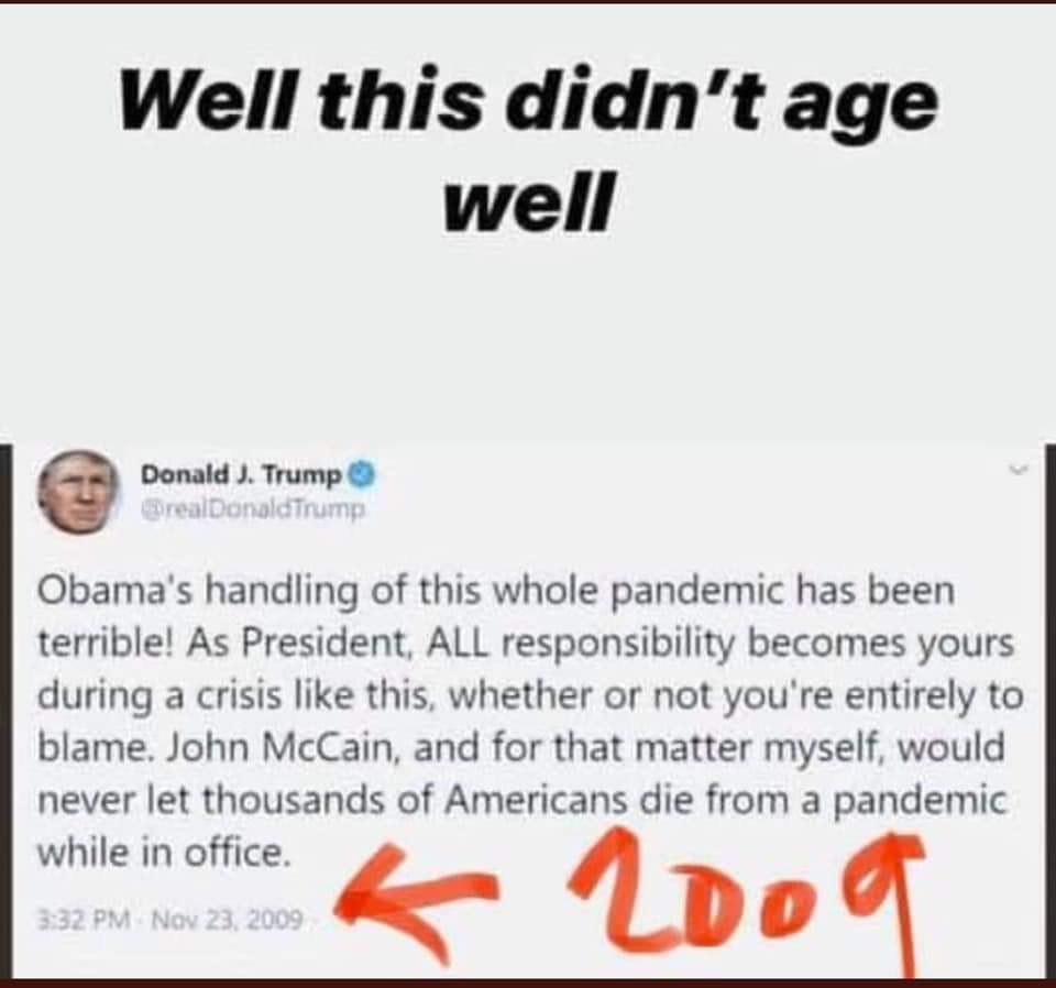 ChoccyBaker's tweet photo. @realDonaldTrump
Oh dear. It would be such a shame if this was shared a lot on Twitter, wouldn't it??
#COVIDIOT
#TrumpLiesPeopleDie
#TheBuckStopsWhere
#TrumpResponsible
#TrumpGenocide https://t.co/UsSSjMUL6V