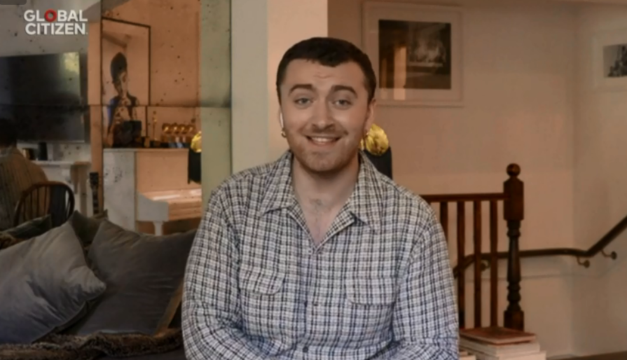 globoplay's tweet photo. Staaaaaay With Me e o Sam Smith em 🏠 curtindo o One World: #TogetherAtHome juntinhos! https://t.co/kIMWjpgAfv