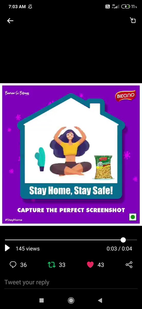 MeghnaJ46032597's tweet photo. @BikanoWorld Here's my screenshot
#Snacks #EveningSnacks #MorningSnacks #LateNightSnacks #MiddaySnacks #MorningCravings #LateNightCravings #MiddayCravings #StayHome #StaySafe #StayAlive #Bikano #BarsonSeBikano @BikanoWorld
Join us
@Deeptij25092577 @porwal_sarika @GauravP26479152 https://t.co/I5uO5c5u4l