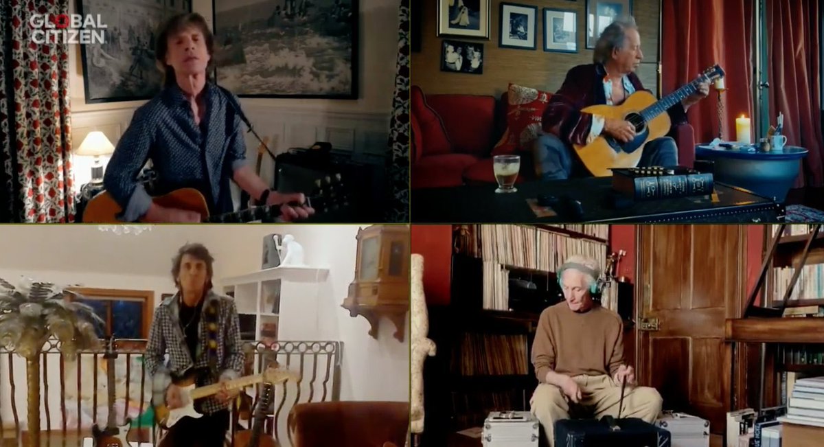 LHallyday's tweet photo. God bless @RollingStones 
Forever and ever ♥️🎸♥️
#TogetherAtHome https://t.co/XtYJxn93N5