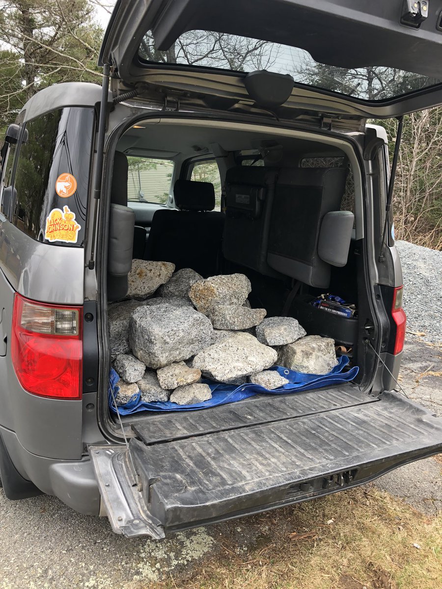 Here is one reason Honda Elements   are awesome, can your toaster oven haul granite?