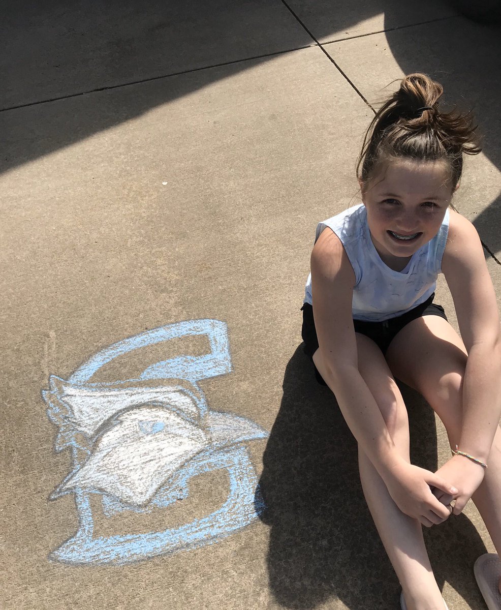 Eden’s chalk creation...excited to visit a brother and sister next year! <a href="/Creighton/">Creighton University</a>