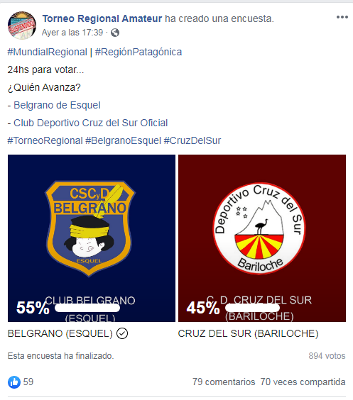 Belgranodesquel's tweet photo. Seguimos adelante el el Torneo Regional x redes! Le ganamos a Cruz del Sur! Gracias x tu voto!
@Miltonr93901038 @Miltonnahuel06 @srgesquel @christiangsalas @GodosLucas @sebastian_daher @Fran_Caputo @MateoSalas01 @Lucas9Salas9 @wilhuber5 https://t.co/teSjOaZBVs