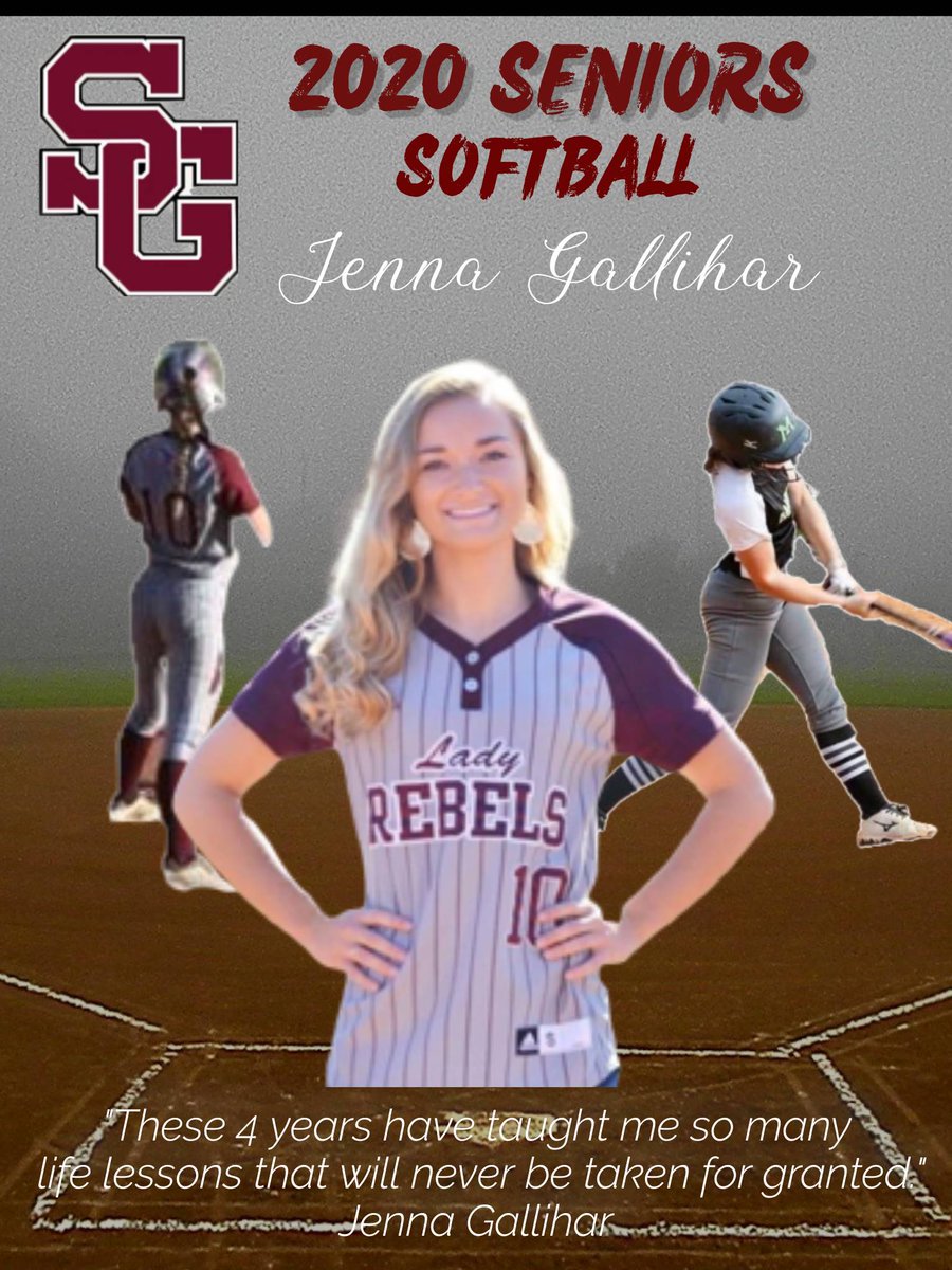 rebelsportssghs's tweet photo. Today the South Greene Athletic Booster Club Honors our 2020 Softball Senior!!
Jenna Gallihar
Thank you so much for all your hard work and for being such a Great Lady Rebel!! We can't wait to see what you do in the future! 
#oncearebelalwaysarebel https://t.co/pDy4I2Neds