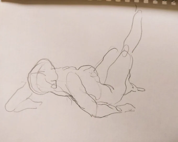 2020.4.19
毎日クロッキーチャレンジ3日目✏️?
今日は60秒。

のびのび線をひけるようになってきました。 