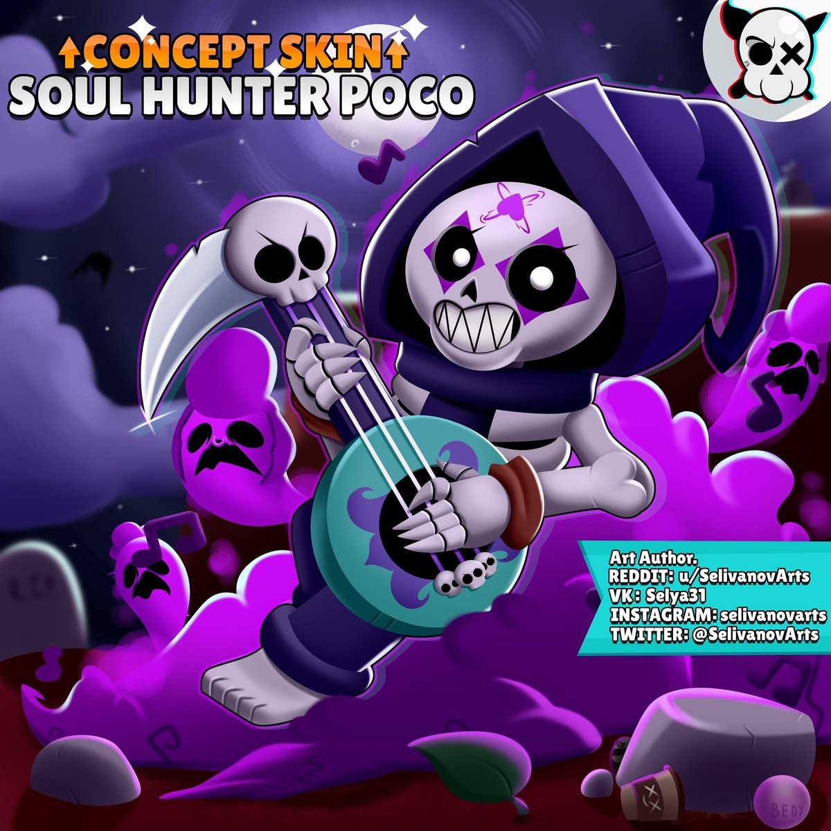 Victor Selivanov On Twitter Soul Hunter Poco Brawlstars Brawler Supercell Artbrawlstars Art Soul Hunter Poco - poco brawl stars español