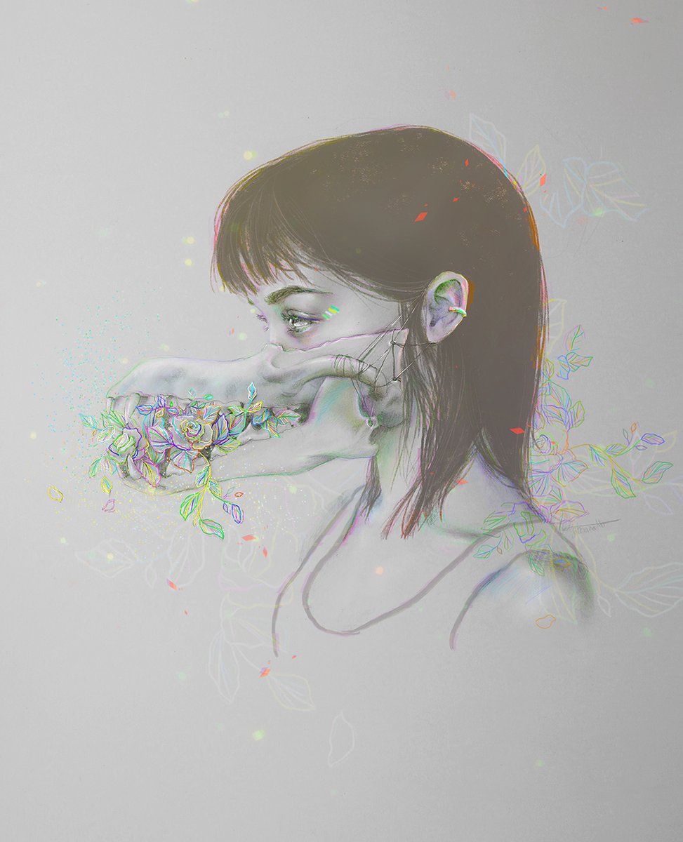 gaborovna's tweet photo. New drawing, new vid! 🙌 Inspired by how we were killing nature and now we can't so nature is happy. 😌🌱 #illustrationart #myart https://t.co/jPqGefNZKH
