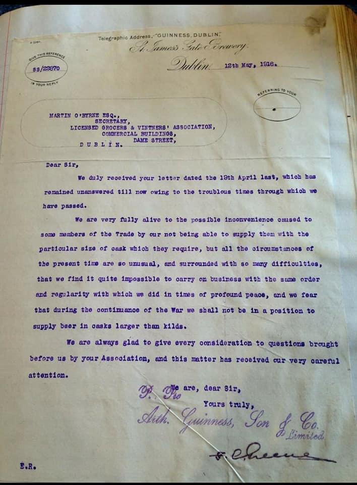 1759holygrail's tweet photo. #1916 was another challenging year for the pubs...Guinness archives #oldtestement @publinie https://t.co/nW6sHddDQC