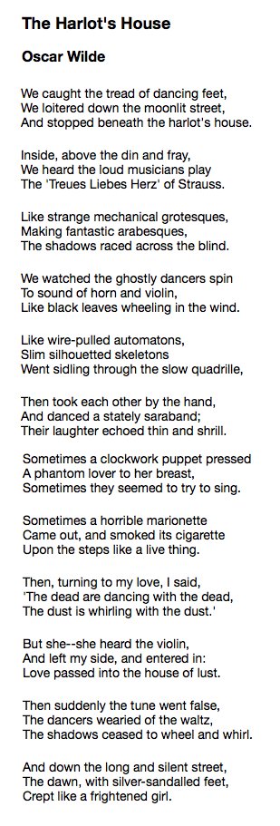 Samuel West On Twitter 97 The Harlot S House By Oscar Wilde Read By Gyles Brandreth Gylesb1 Pandemicpoems Https T Co Dja8hsxssy