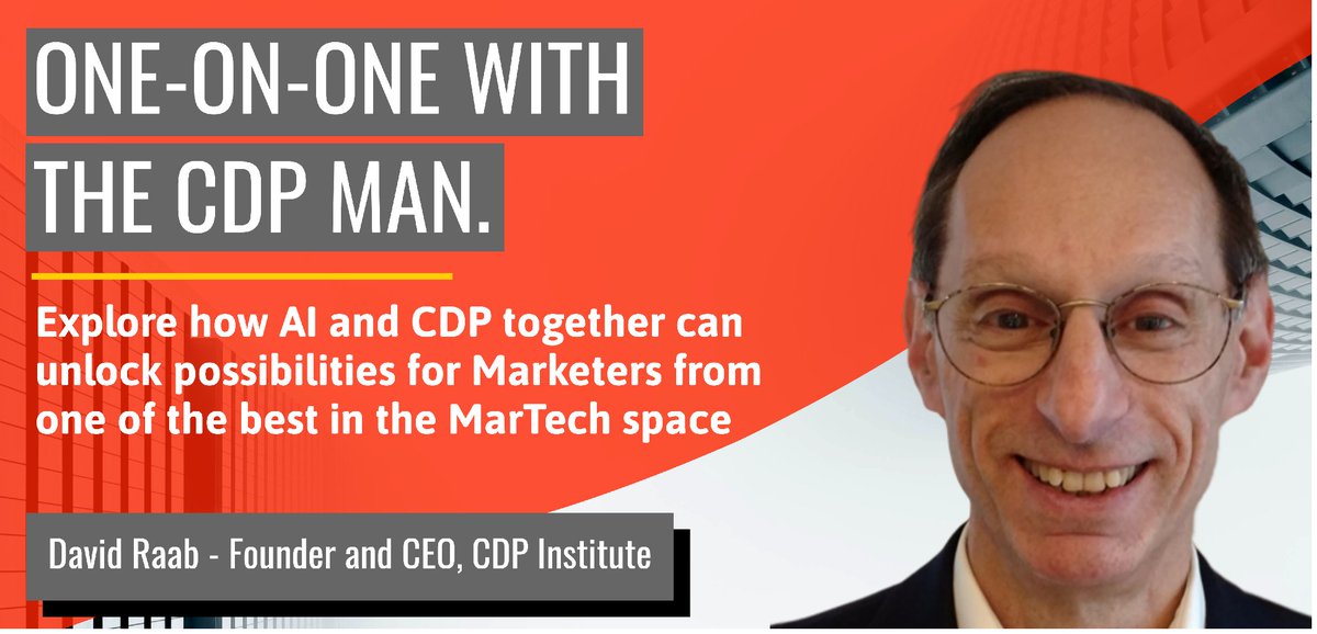 MartechWithMe's tweet photo. Learn how #CDP has evolved within the present #marketinglandscape and the Role of CDP in #AI-enabled #Marketing from none other than the founder of the @CDPInstitute @DavidRaab in this exclusive interview with @ResearchNXT 

Read the entire interview here: https://t.co/9feJFQ1a91 https://t.co/pVSMje7vpc