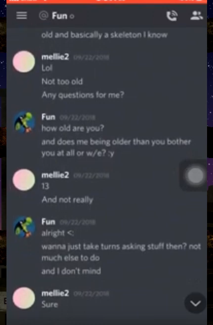 FNGR101's tweet photo. #Fungasm #predatory #underagegirl Finds out she's 13, starts asking to cam, and for pics. (video link in next post) https://t.co/SYCwFqGRXo
