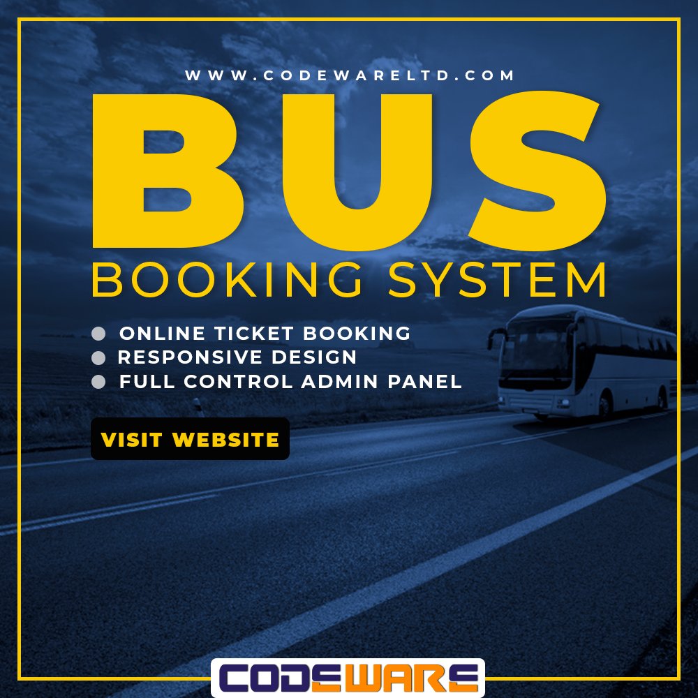 codewareltd's tweet image. Feature of BUS BOOKING SYSTEM
1. Counter ticket booking
2. Website for ticket sale/booking
3. Android and iOS app for ticket booking
4. Agent ticketing system
5. Online admin dashboard
info@codewareltd.com
codewareltd.com 
#busbookingsystem #busbookingsoftware #Software