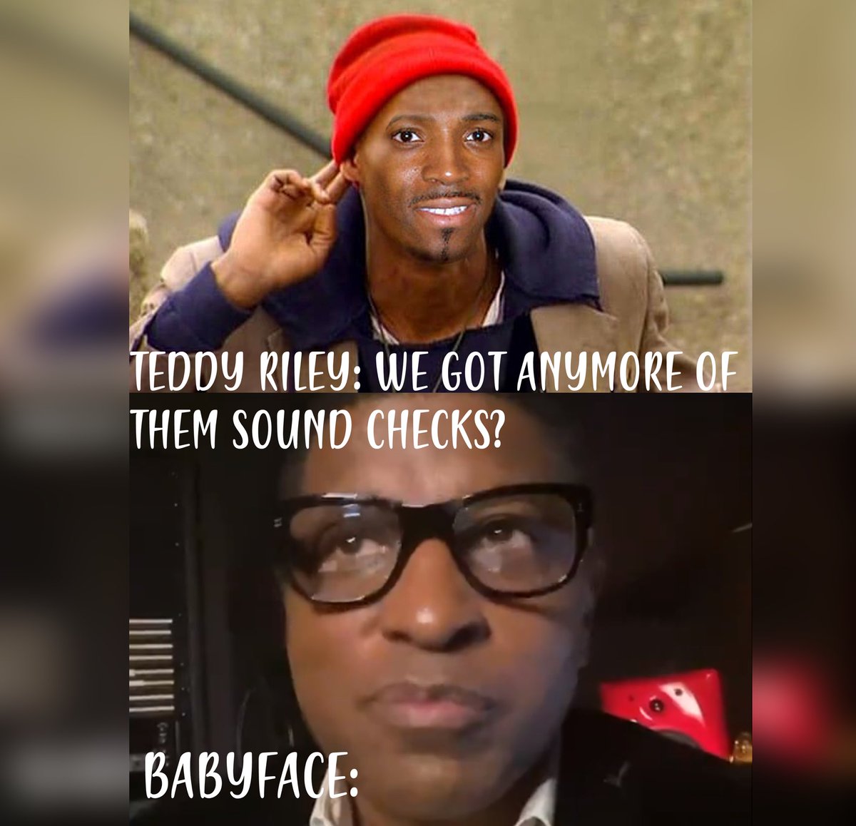 Arkysha's tweet photo. 😂😂 #TeddyRileyVsBabyface #BabyfacevsTeddyRiley https://t.co/PSK0eCH5Ay