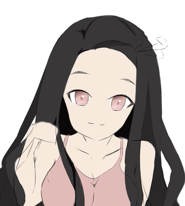 ユウさんがTwitterに投稿した竈門禰豆子(鬼滅の刃)のイラスト。