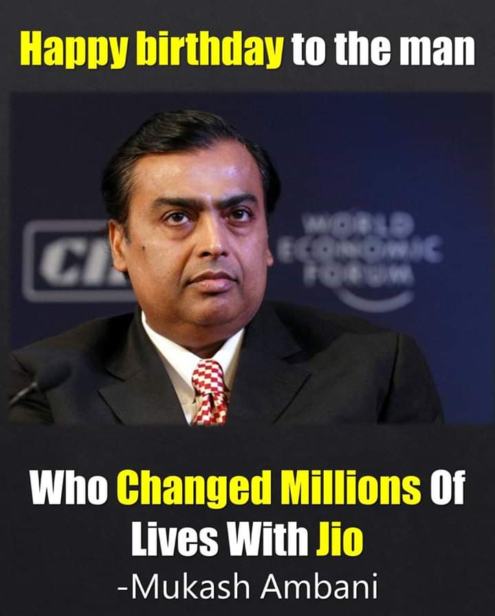 #HaapyBirthdayMukeshAmbani 
#HBDMukeshAmbani 
#MukeshAmbani