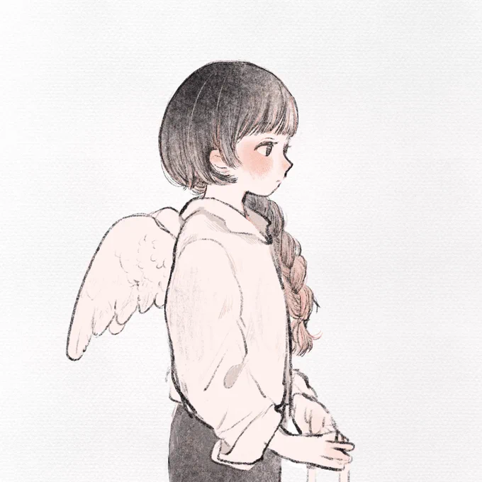羽好き
#天使のイラストだけで興味を持ってくれる方へ届け 