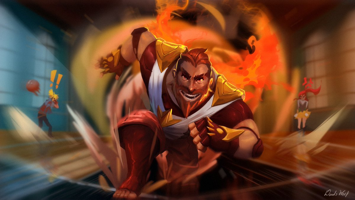 DaniloWolfy's tweet photo. Fã skin Udyr academia de batalha , acho que a riot podia dar uma atençao pro primo antes de lançar outra lux né <3 https://t.co/XszxQ3Gcoj